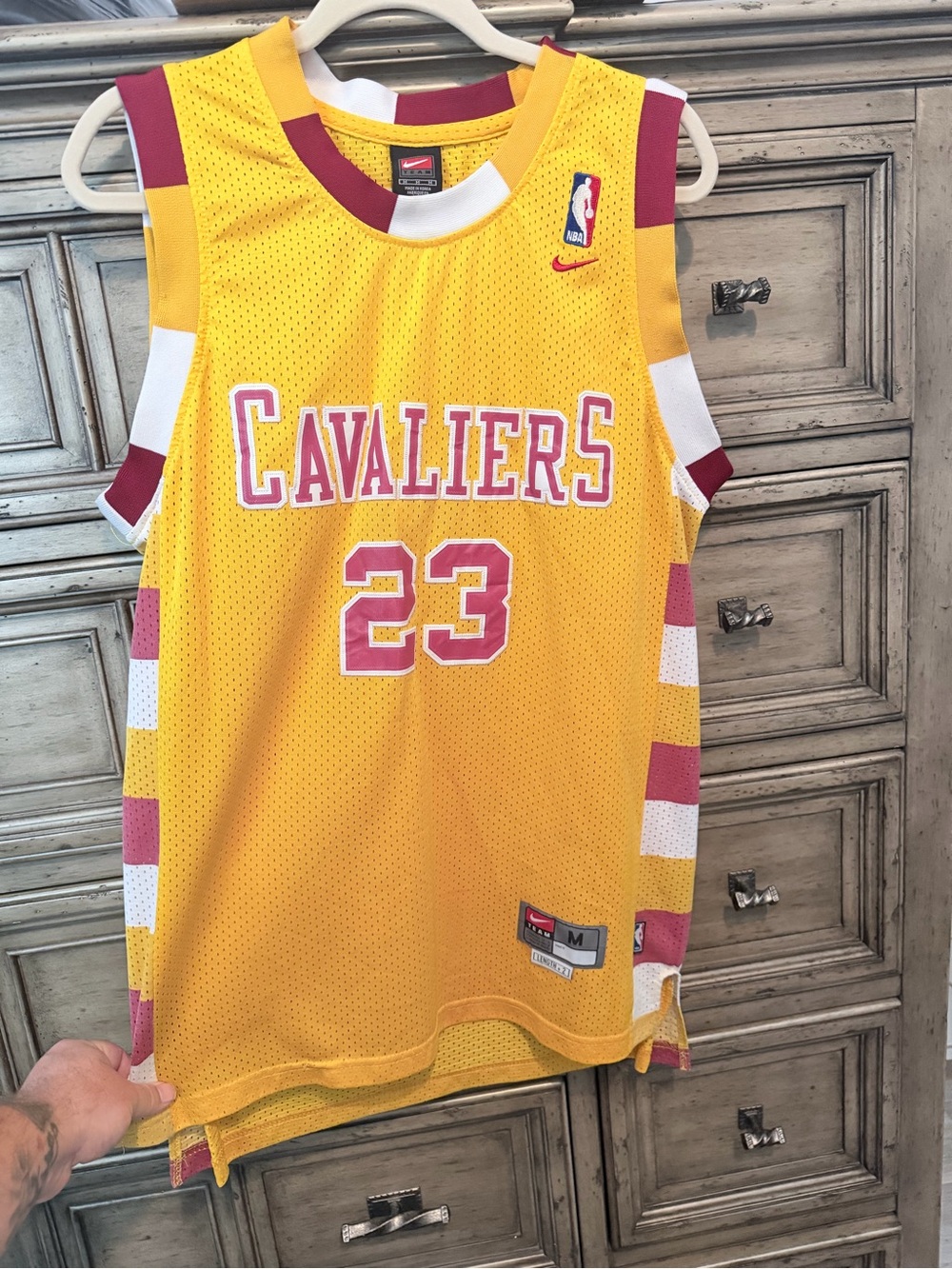 Nike Cavaliers #23 Yellow Basketball Jersey - LeBron James